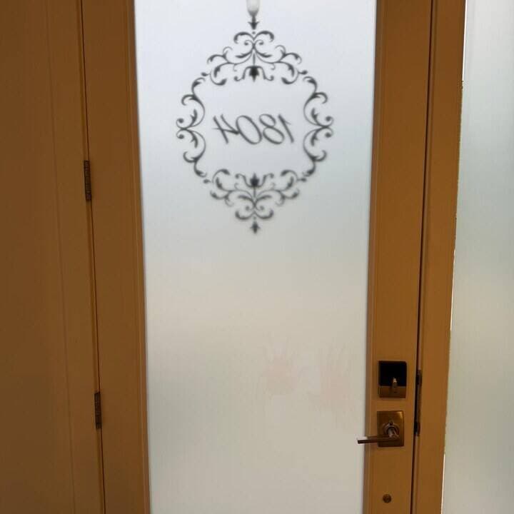 Frosted Entry-Door Privacy Film — Capitol Hill, Calgary