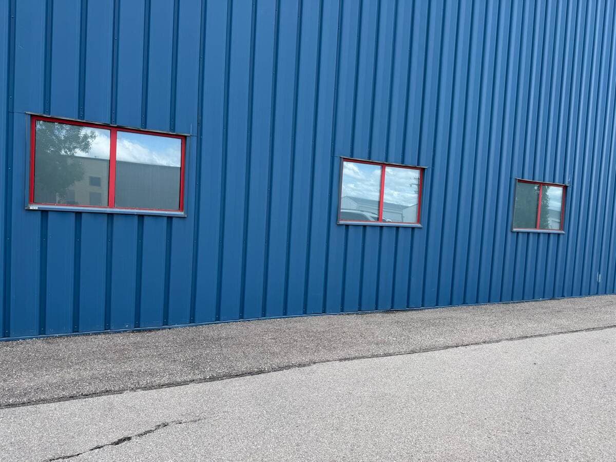 Frosted Window Film, Hangar Replacement — Springbank Airport