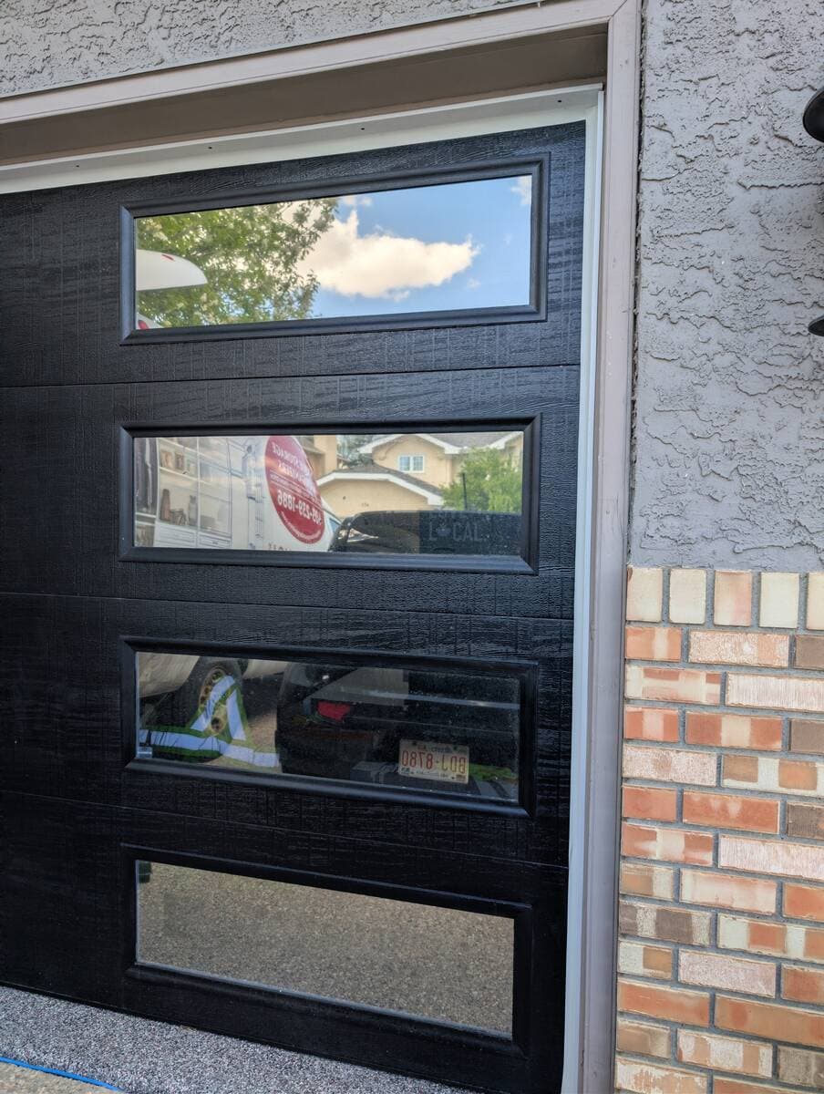 Reflective Garage-Door Window Film — McKenzie Lake, Calgary